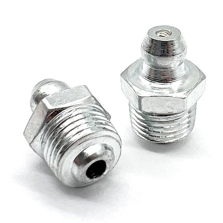Boltsandnuts.Com 100 Pieces 1/4in-28 Zerks Grease Fitting Straight Steel Zinc, 100PK 25GF-STLZINC-STRAIGHT-100
